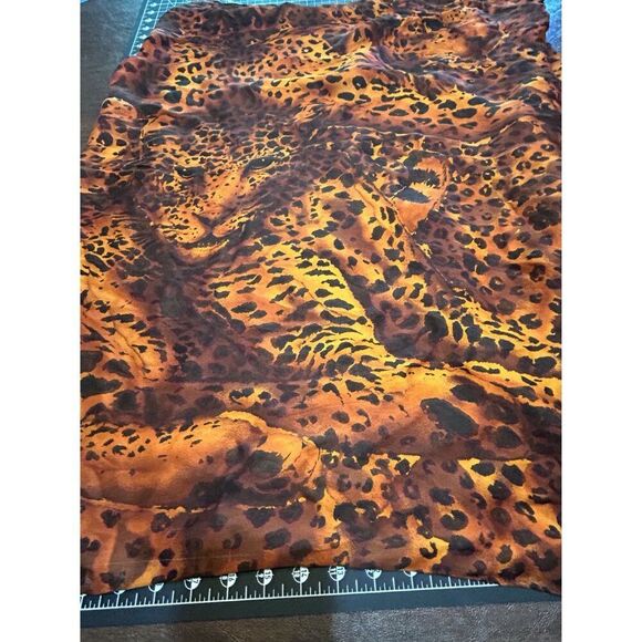 Yves Saint Laurent Designer Leopard Print Silk Scarf Shawl Wrap Large - Picture 3 of 4